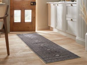 Room Set Photography a grey rug on the floor