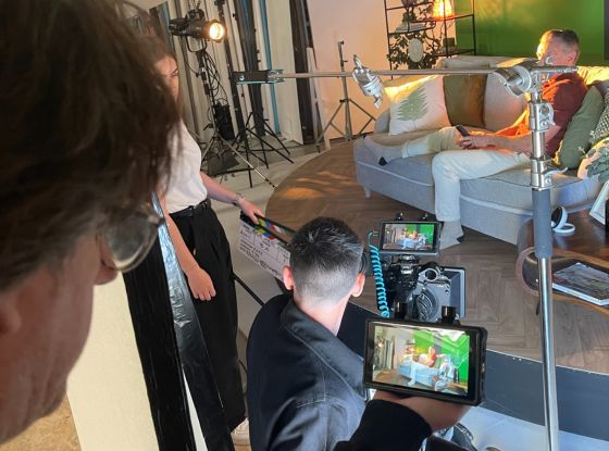 DAREstudio set build and lighting